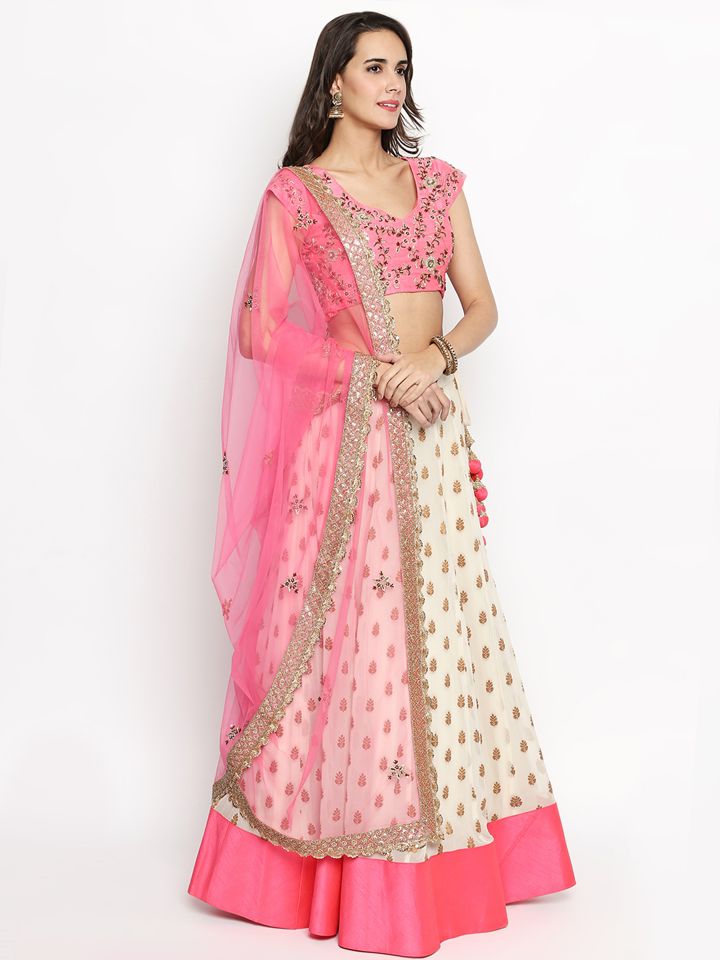 Pretty Pink Thread & Sequins Embroidered Lehenga Choli With Dupatta at Rs  3500 | Embroidered Lehenga in Surat | ID: 2851625387312